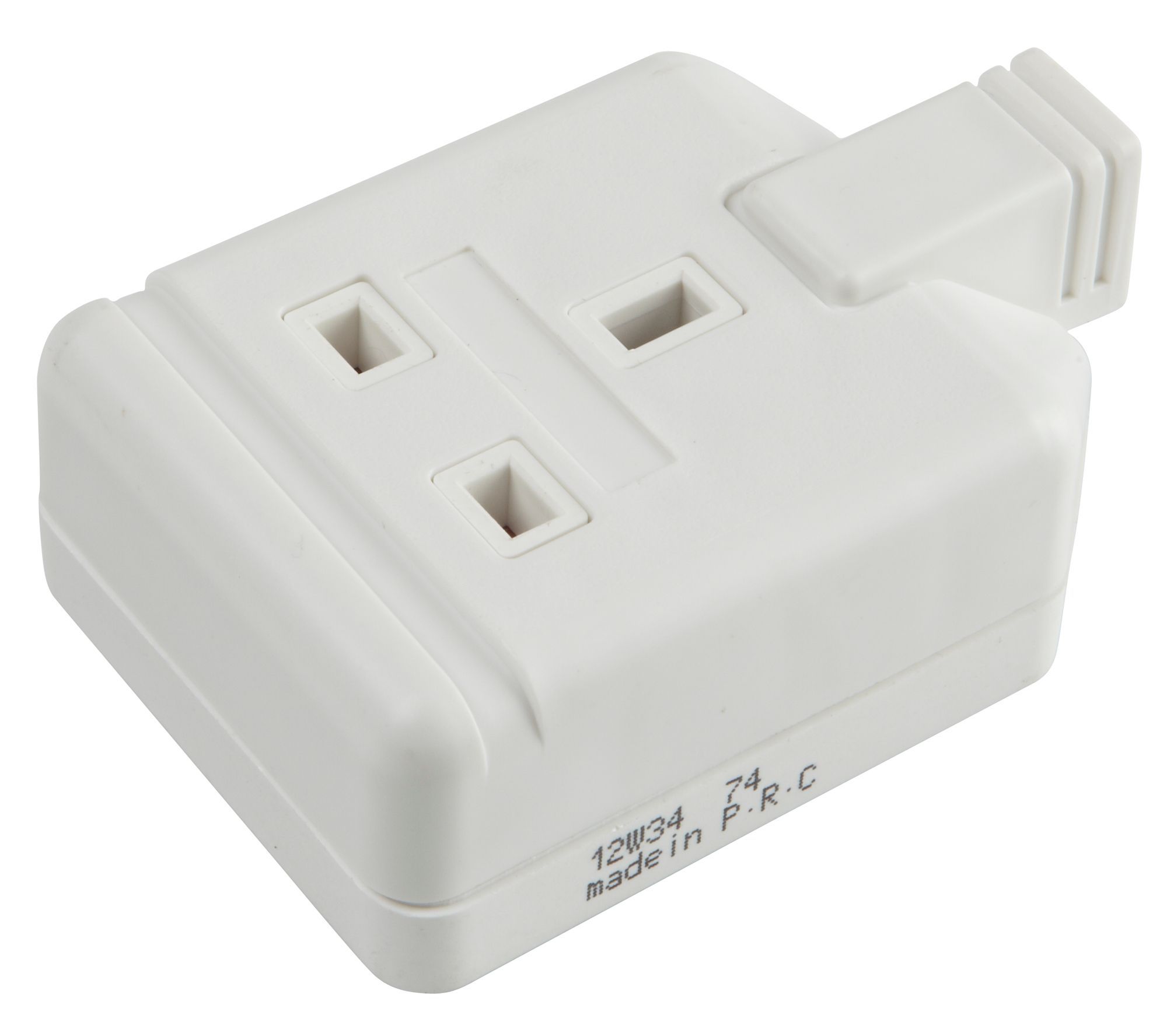 White 13A 1 Gang Trailing socket
