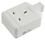 B&Q White 13A 1 Gang Unswitched Trailing socket