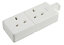 B&Q White 13A 2 Gang Unswitched Trailing socket