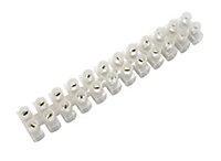 B&Q White 15A 12 way Cable connector strip