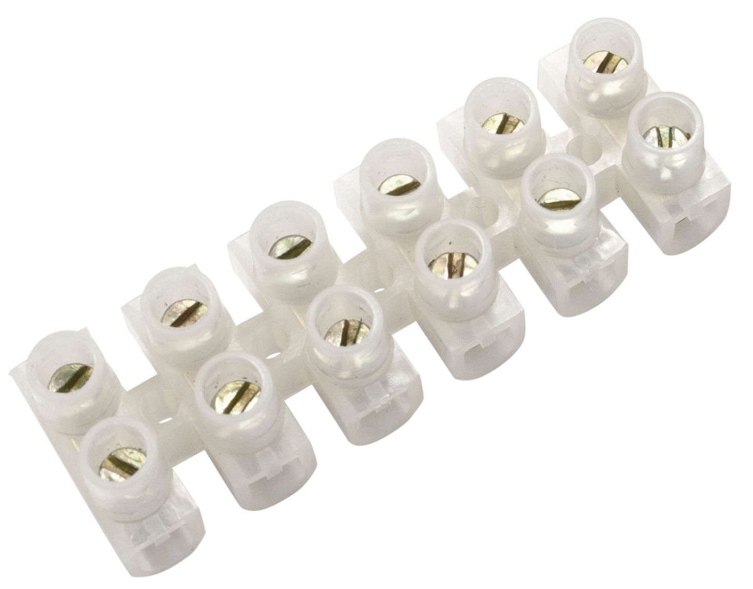 B&Q White 15A6 way Cable connector strip DIY at B&Q