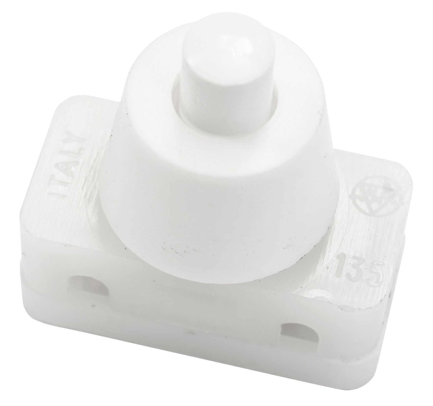 B&Q White 2A 1 way 1 gang Raised Press Screwless Switch