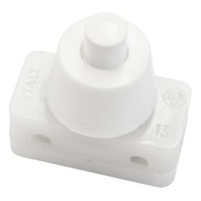 B&Q White 2A 1 way 1 gang Raised Press Screwless Switch