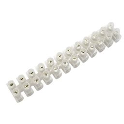 B&Q White 30A 12 way Cable connector strip, Pack of 5