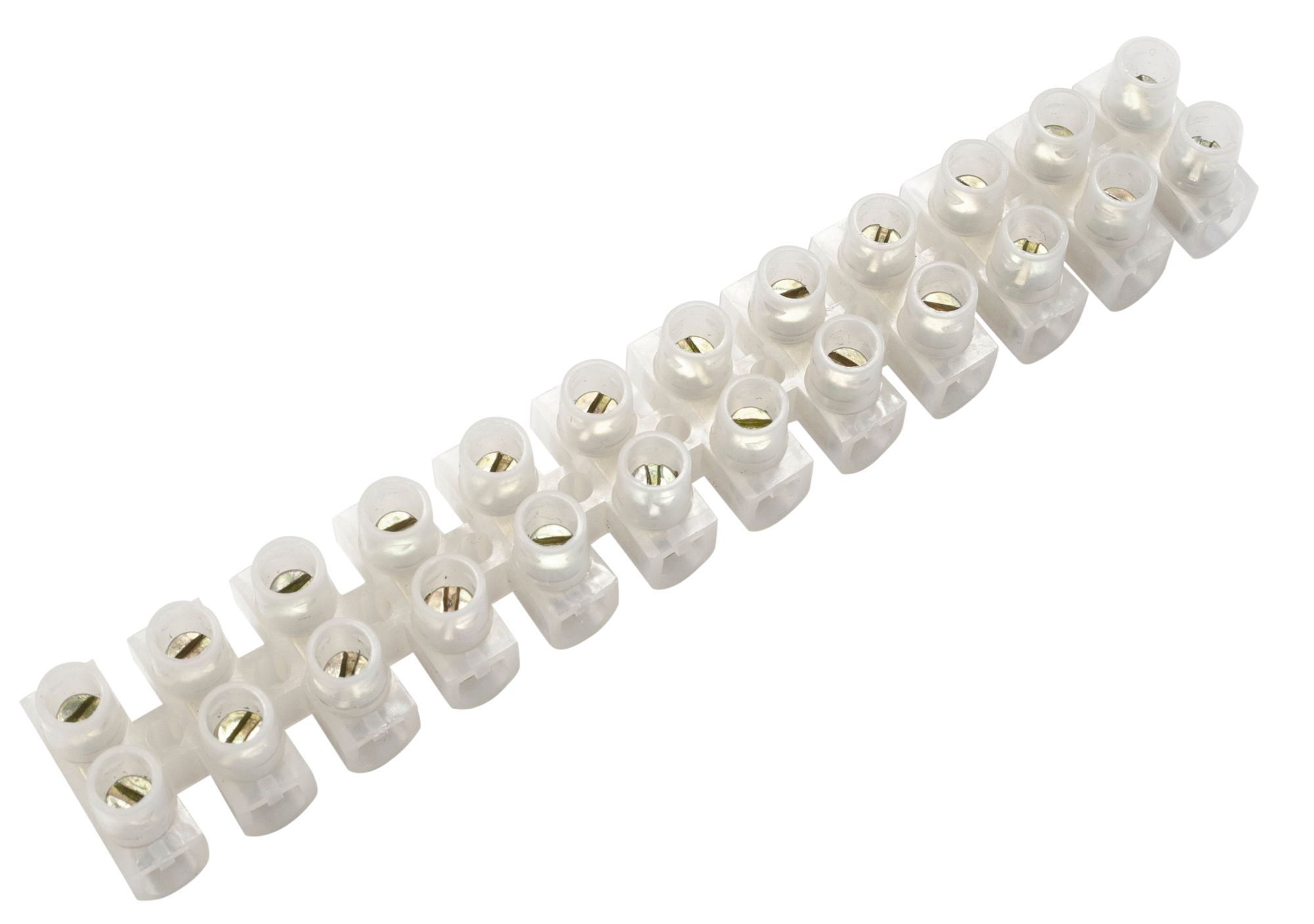 B&Q White 30A12 way Cable connector strip