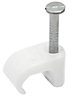 B&Q White 4.5mm, Cable clip of 20 Pack