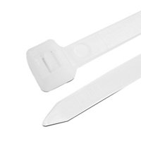 B&Q White Cable tie (L)100mm, Pack of 200