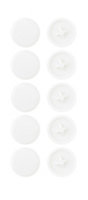 B&Q White Plastic Screw cap (Dia)4mm, Pack of 20
