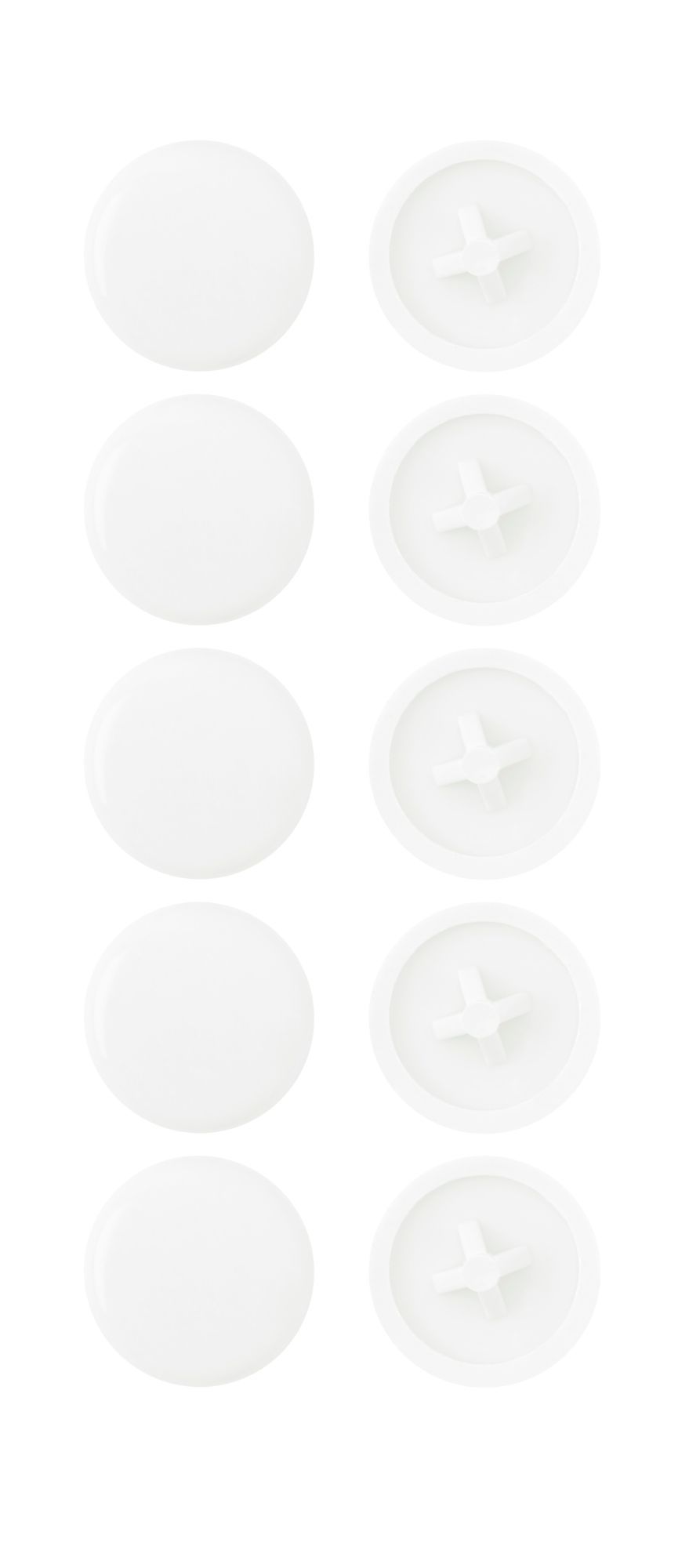 Buy B&Q White Plastic Screw cap (Dia)4mm, Pack of 20 | DIY at B&Q