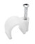 B&Q White Round 4mm Cable clip Pack of 100
