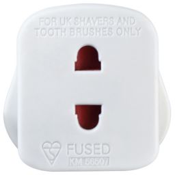 B&Q White Shaver socket