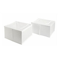 B&Q White Storage box of 2