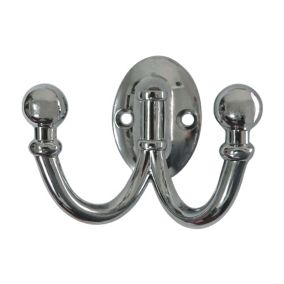 B&Q Zinc alloy Double Hook (Holds)10kg
