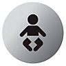 Baby change Stainless steel Advisory sign