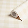 Baby Colours Little gingham Beige Smooth Wallpaper