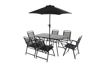 Bahama Metal 6 Seater Dining Set Diy At B Q