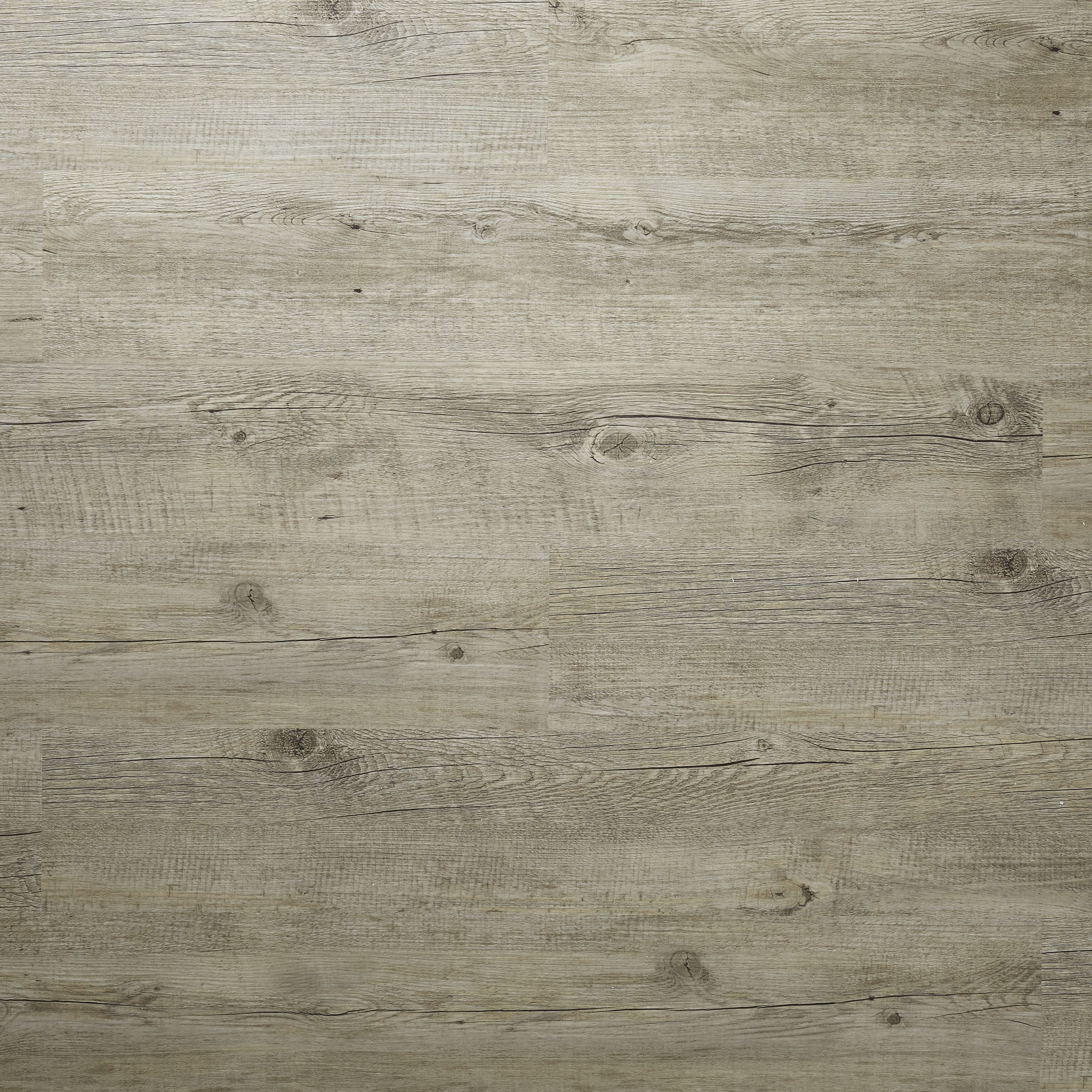 Baila Greige Polyvinyl chloride (PVC) Wood effect Click vinyl Flooring Sample