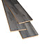 Bairnsdale Dark grey Gloss Oak effect Laminate Flooring Sample