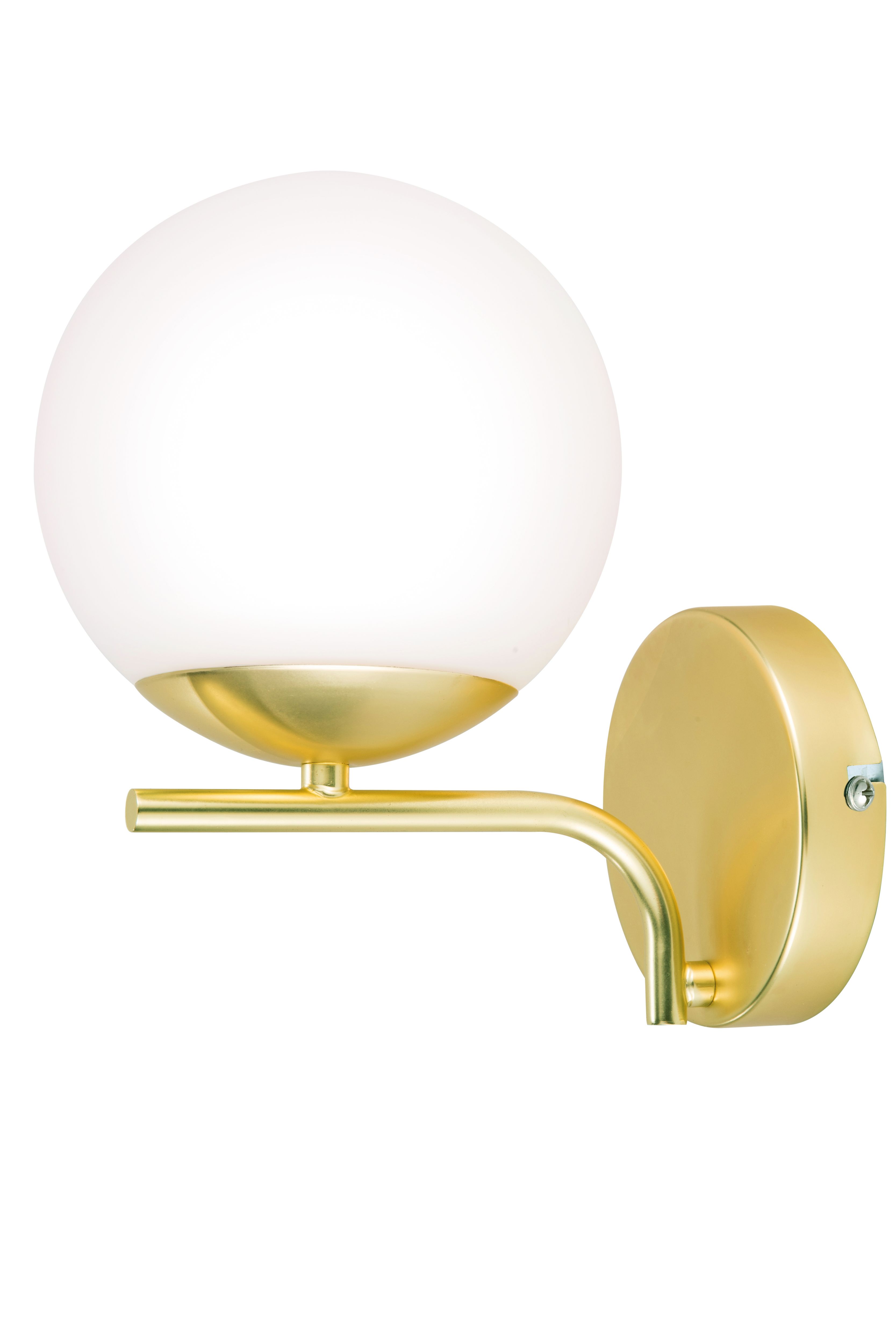 Baldaz Matt Brass effect Wired Wall light