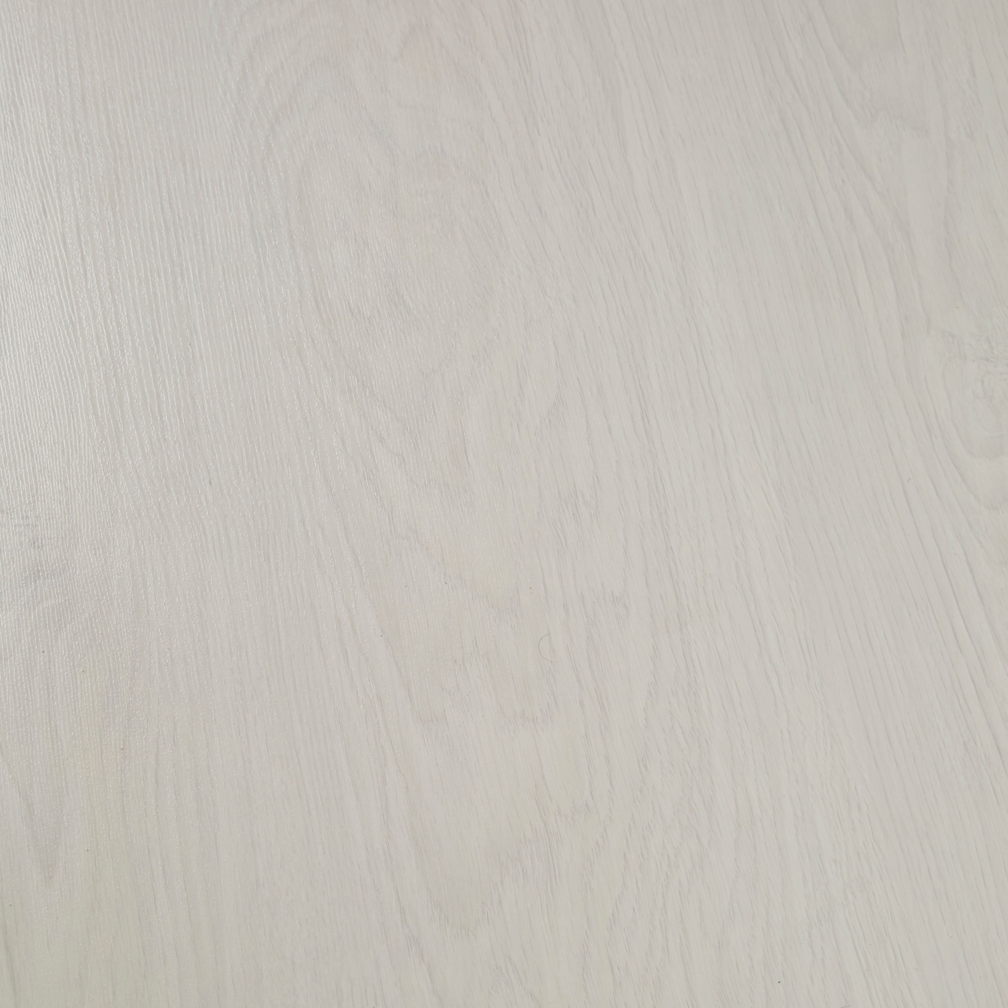Ballarat White Gloss Oak effect Laminate Flooring Sample - 3