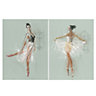 Ballerina Multicolour Canvas art, Set of 2 (H)77cm x (W)57cm