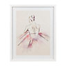 Ballerina White Framed print (H)53cm x (W)43cm