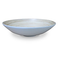 Bamboo Dish, White Lacquered