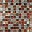 Bangkok Multicolour Gloss & matt Stone effect Glass & marble Mosaic tile, (L)300mm (W)300mm