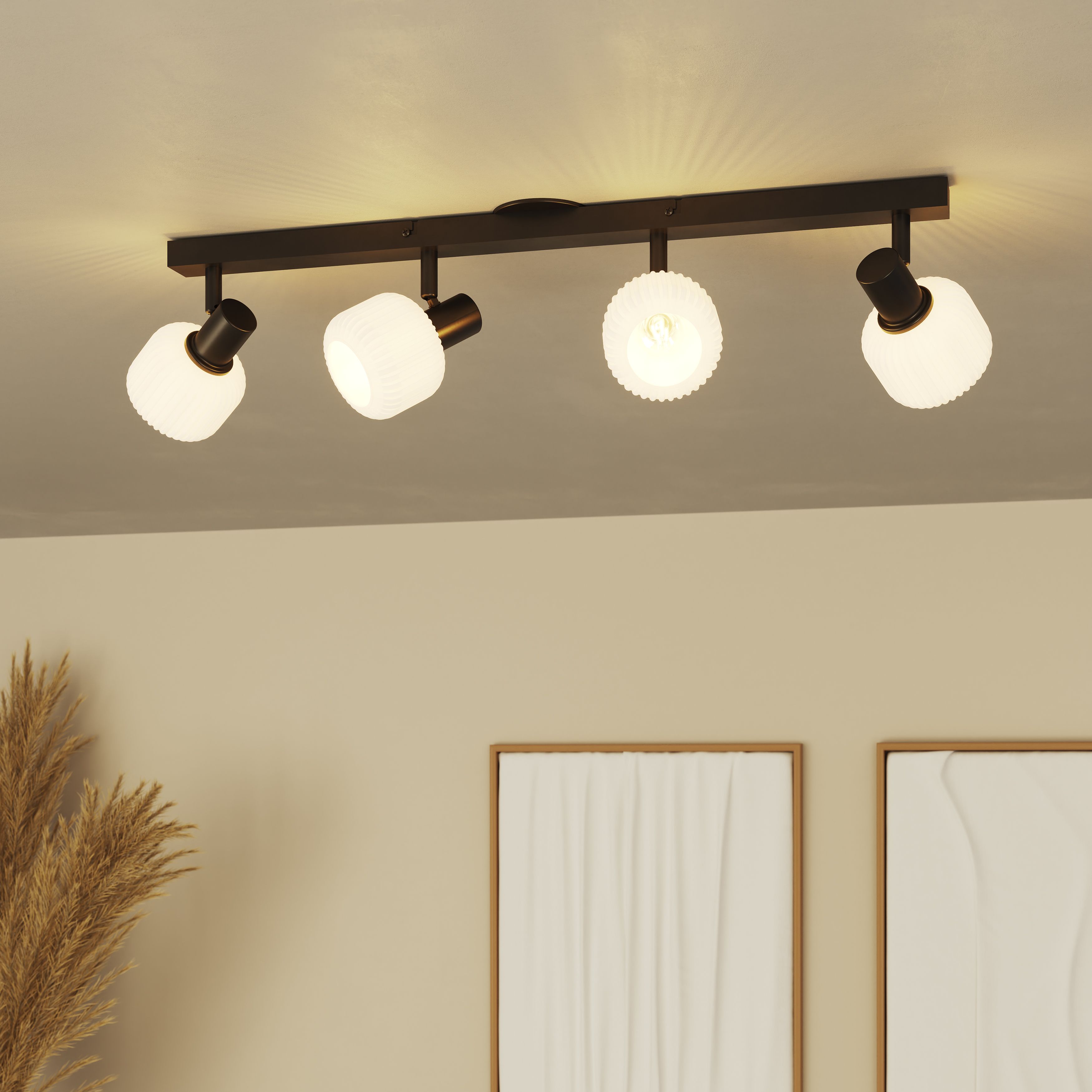Bar Matt Black 4 Light Spotlight