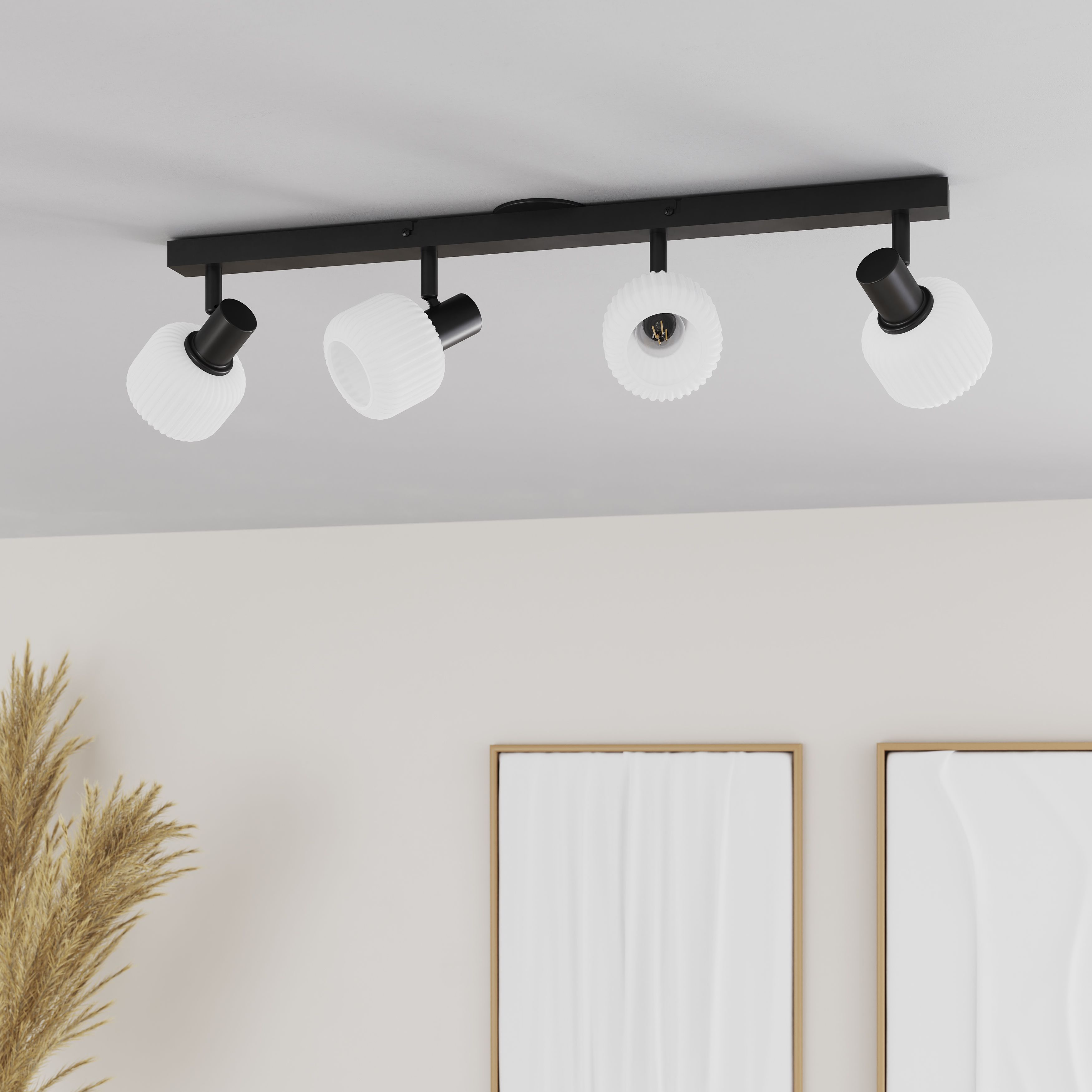 Bar Matt Black 4 Light Spotlight
