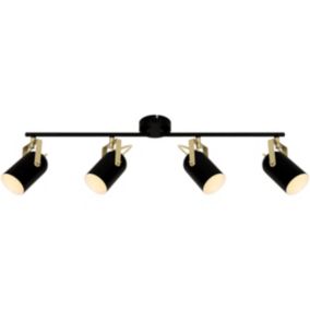 Bar Matt Gold effect 4 Light Spotlight