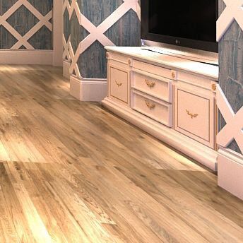 Barcarolle Natural Oak 3 strip solid wood flooring, 1.26m²