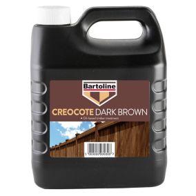 Bartoline Dark brown Matt Fencing, sheds & trellis Creocote wood treatment, 4L