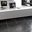 Basalto Black Porcelain Wall & floor Tile, Pack of 25, (L)200mm (W)200mm