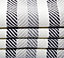 Basie Grey Herringbone striped Woven Throw