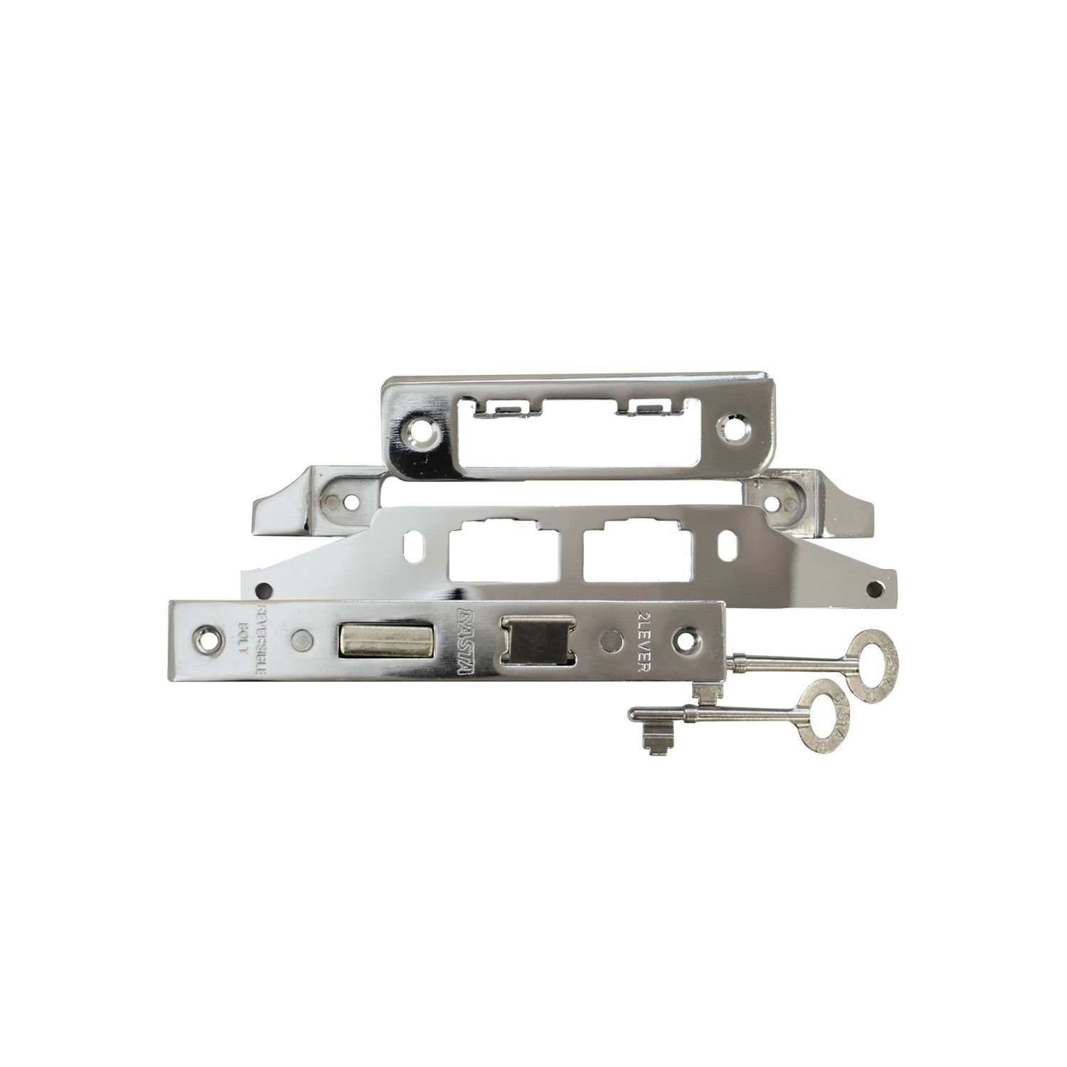 Basta 70mm Polished Matt Chrome effect Rebate set