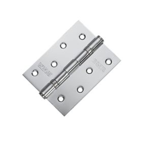 Basta Polished Chrome effect Steel Ball bearing Door hinge 813CP-CL (L)10mm (W)7mm, Pair