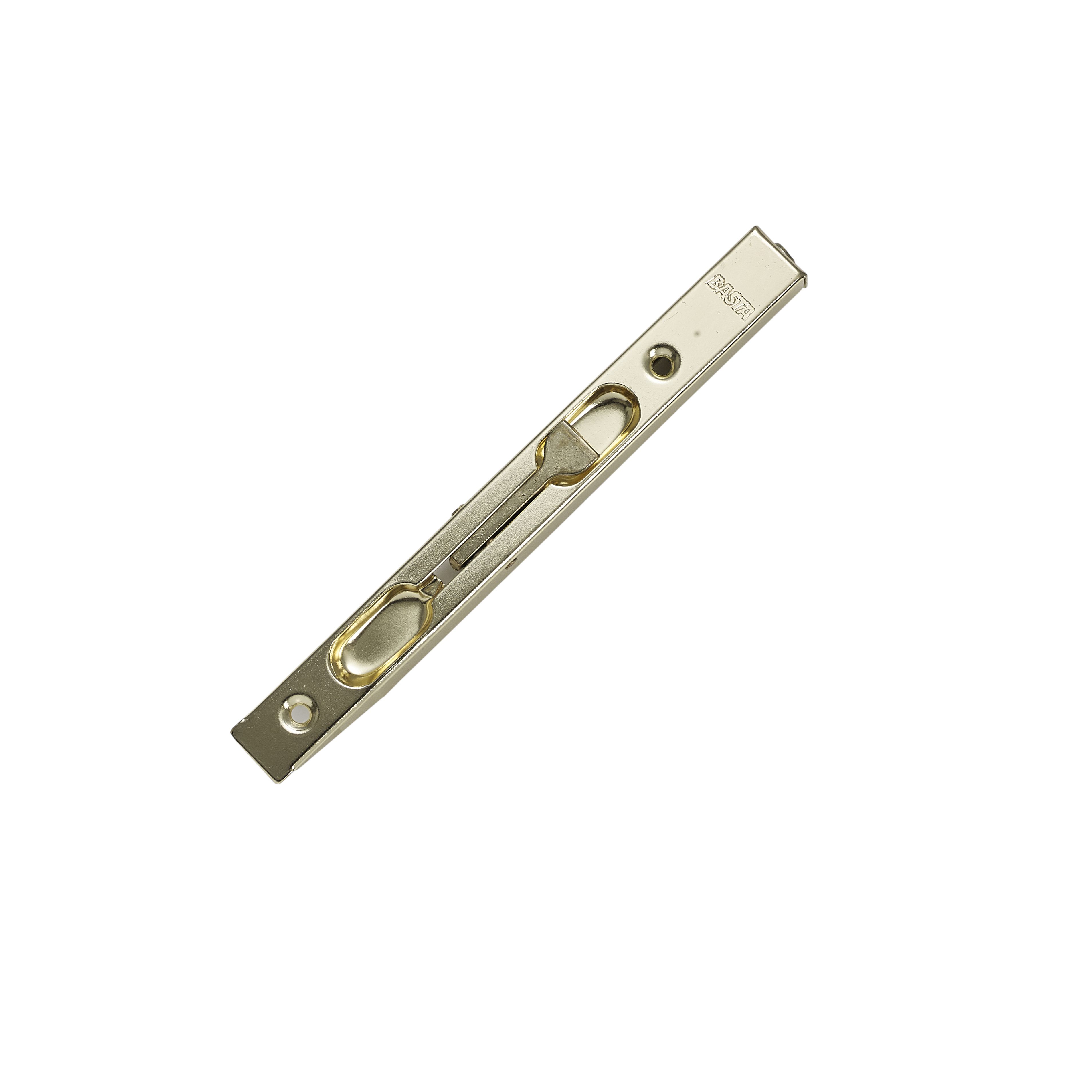 Basta Polished Satin Nickel-plated Brass effect Powder-coated Steel Flush Hinge Door bolt LC260BP-SP (L)160mm (W)20mm