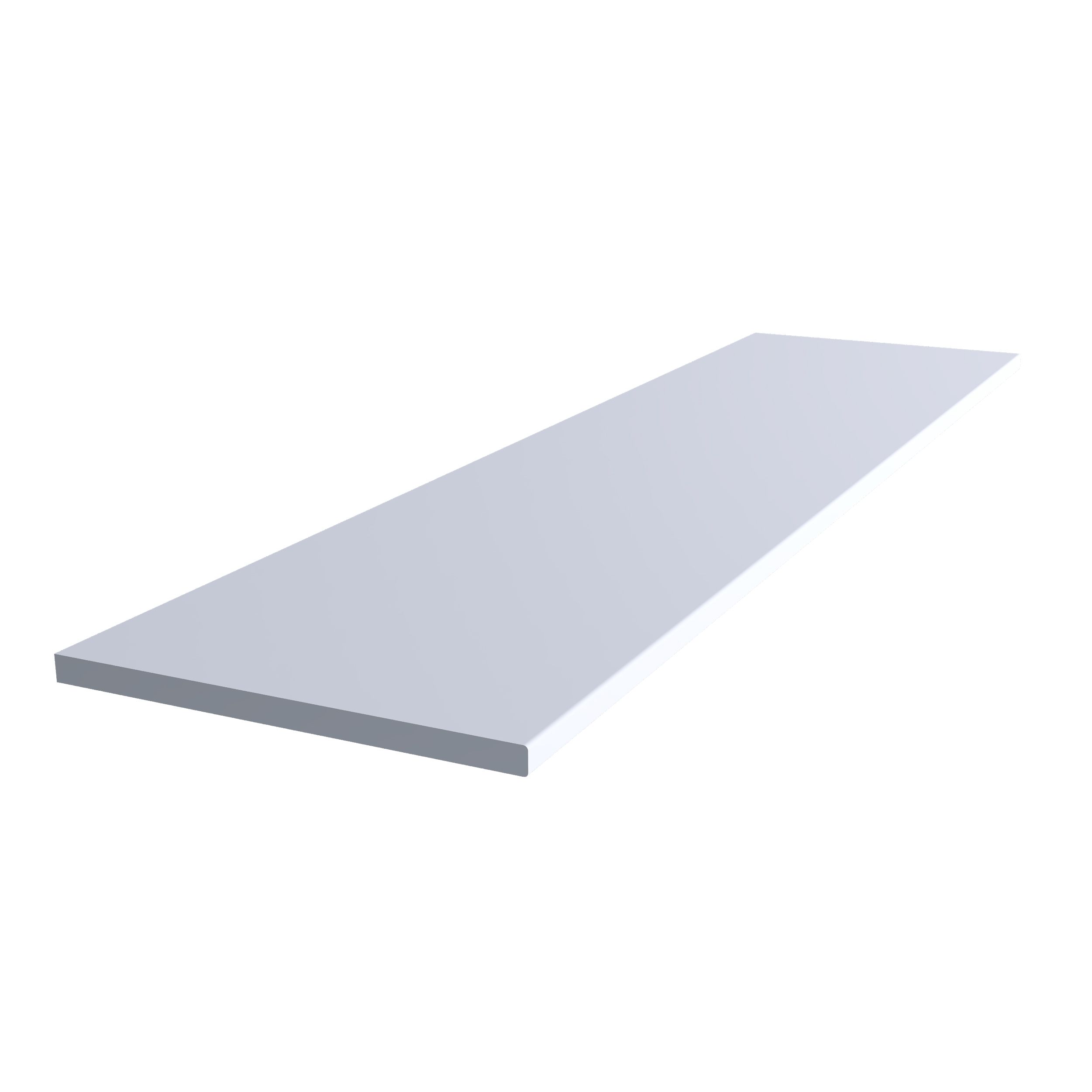 22mm Bathroom High gloss White Marble effect Chipboard & laminate Worktop