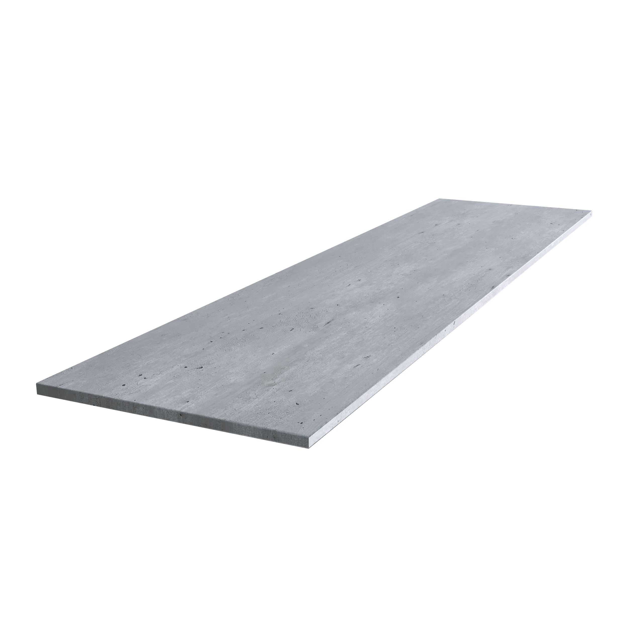 Bathroom Matt Grey Slate effect Chamfered straight edge Solid core laminate Bathroom Worktop (T) 1.2cm x (L) 300cm x (W) 38cm