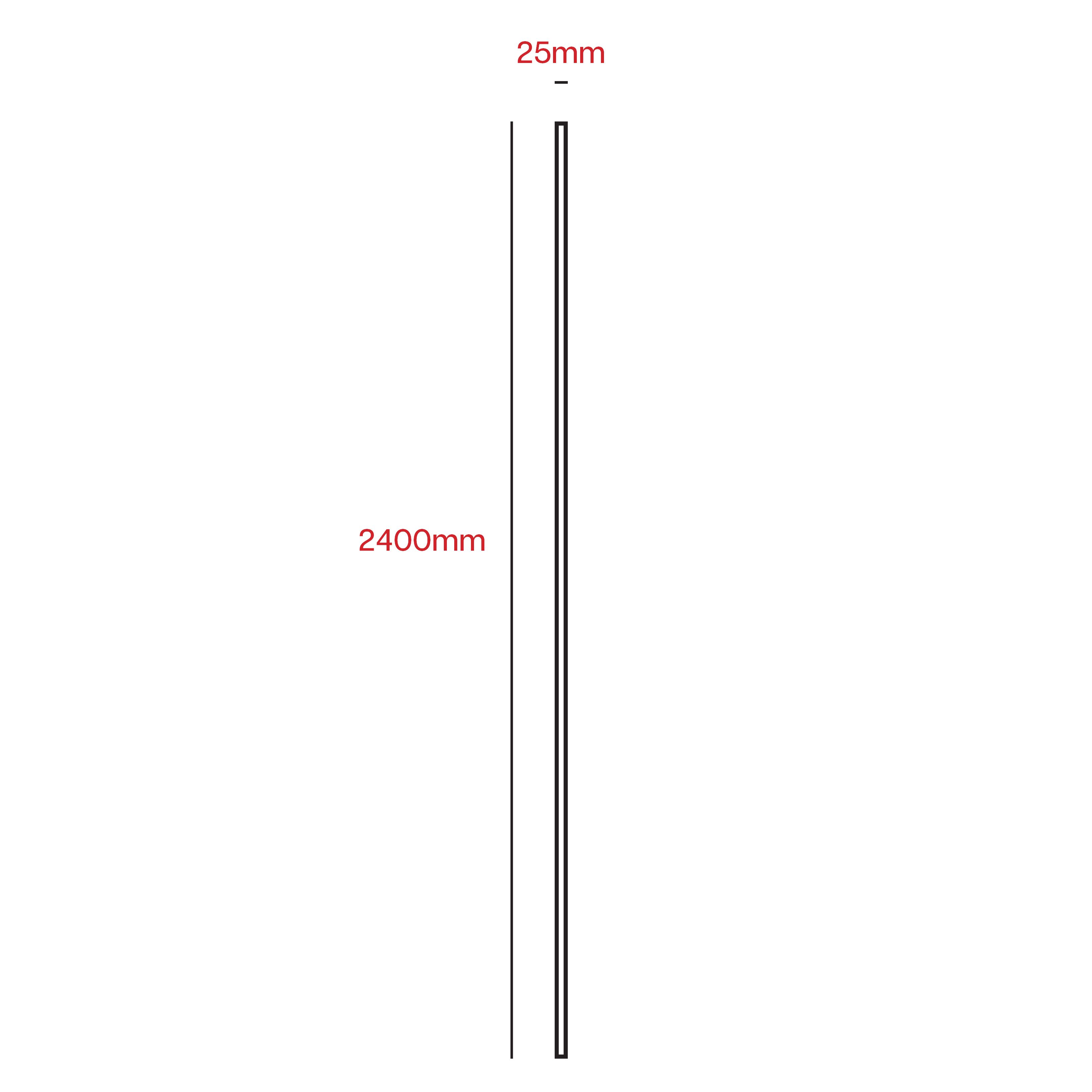 Bathroom wall Panel end cap (W)25mm (T)14mm - Matt White