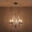 Bathshire Chandelier Chrome effect 5 Lamp LED Pendant ceiling light, (Dia)440mm