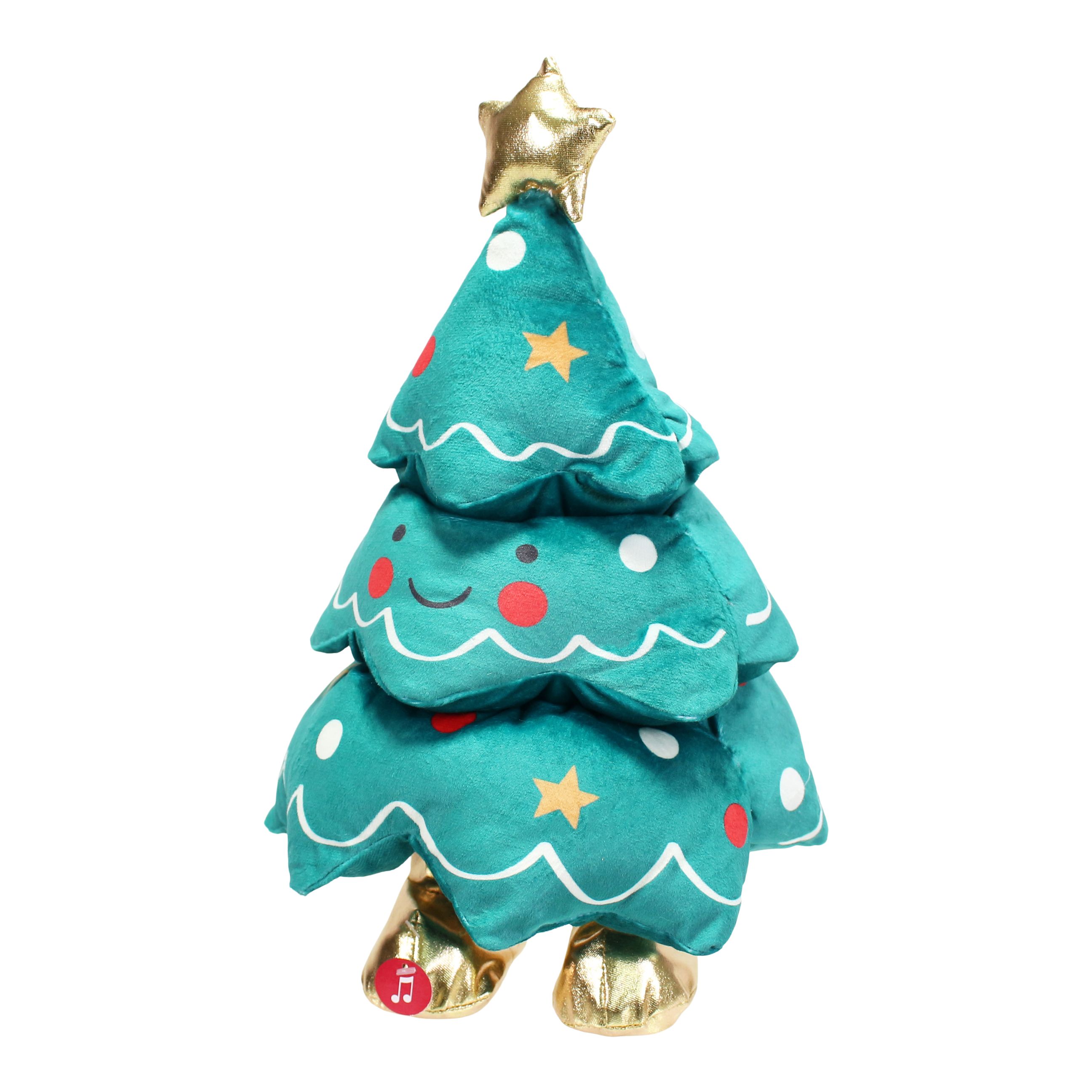 Battery-powered dancing & singing Multicolour Christmas tree