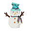 Battery-powered Light up & Moving hat Snowman Character