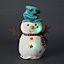 Battery-powered Light up & Moving hat Snowman Character