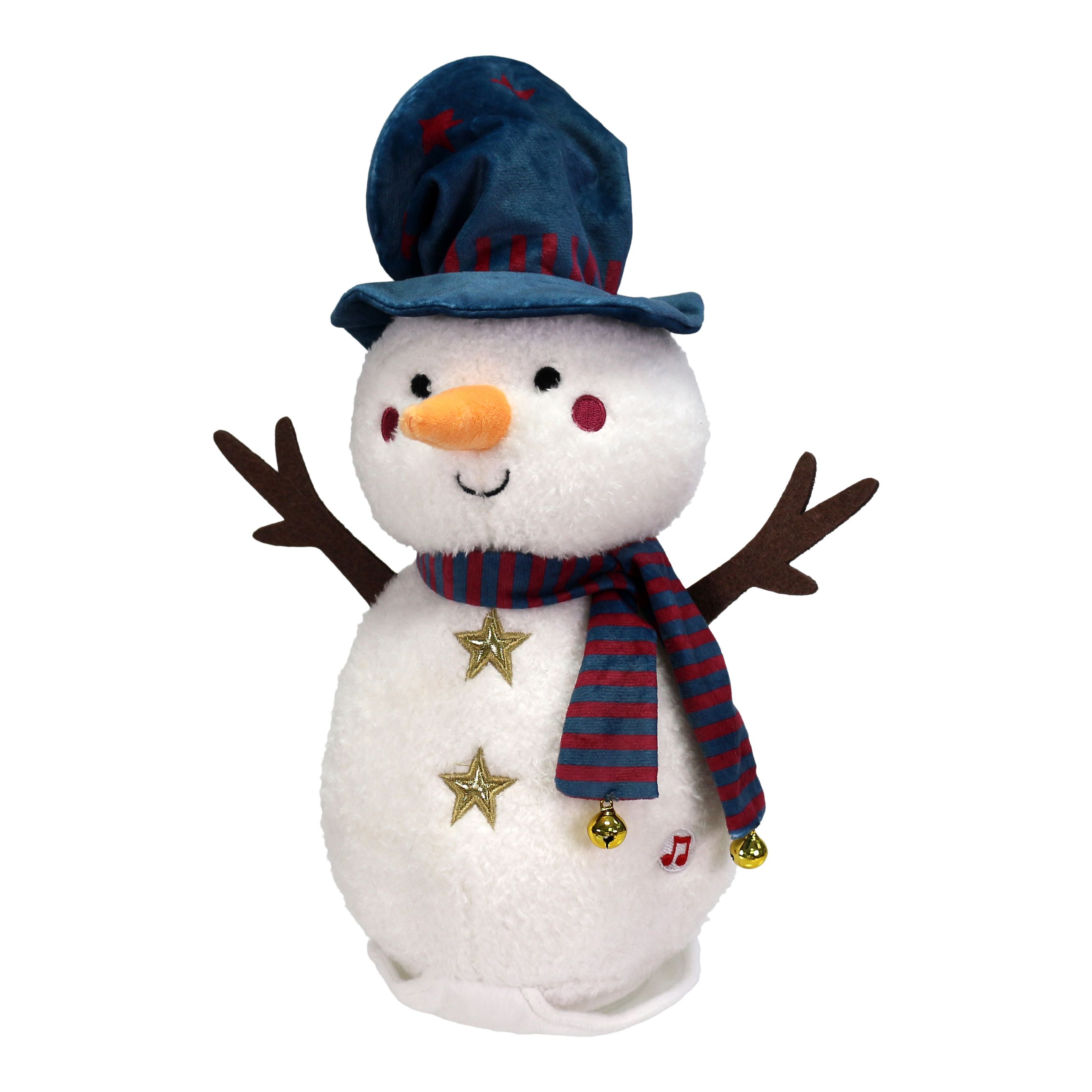 Battery-powered Moves up & down, colour changing Multicolour Snowman character