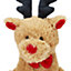 Battery-powered Swaying & singing Multicolour Reindeer character
