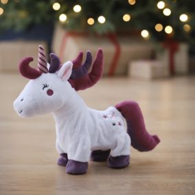 Battery-powered Walks & plays tune Multicolour Unicorn character