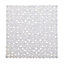 Batumi Transparent Polyvinyl chloride (PVC) Non-reversible Slip resistant Square Bath mat, (L)520mm (W)520mm (T)5mm