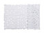 Batumi White Polyvinyl chloride (PVC) Non-reversible Slip resistant Rectangular Bath mat, (L)700mm (W)355mm (T)5mm